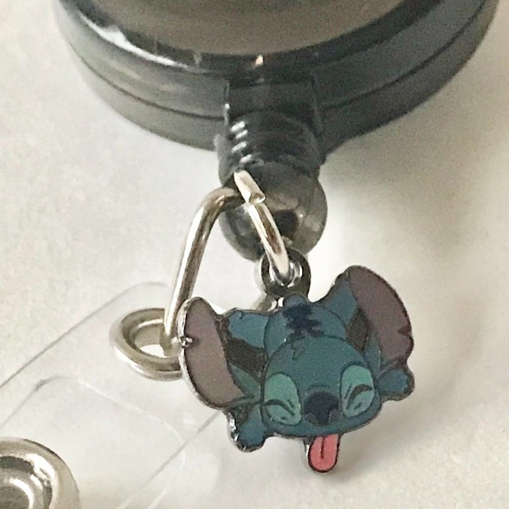 Disney Lilo & Stitch Charm ID Badge Lanyard Reel